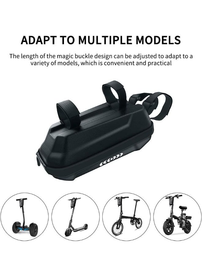 Wind Horse Waterproof Scooter and Bicycle Front Storage Bag, EVA Hard Shell Handlebar Hanging Bag for Electric Scooters and Cycles, Charger, Tools and Accessories Organizer - Image 2